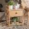 Baxton Studio Kobie Modern Bohemian Natural Brown Rattan 1-Drawer Nightstand 226-13120-ZORO - alternate 7